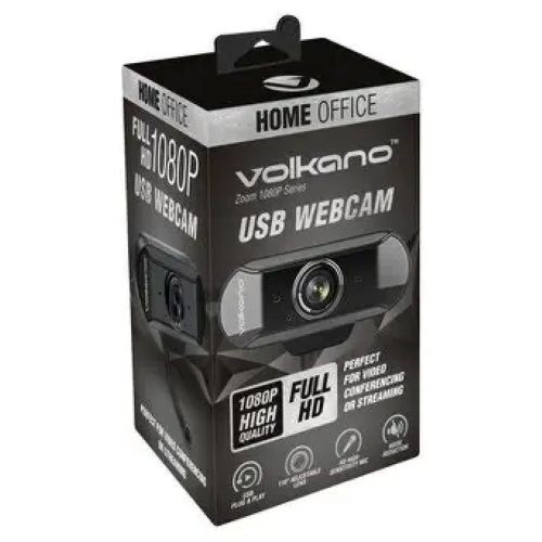 Volkano Zoom 1080p Full HD USB Webcam VK-10102-BK