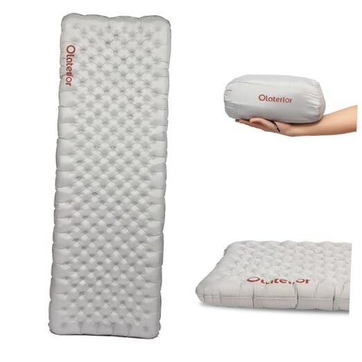 Insulated Sleeping Pad 7.2 R-Value for Cold Weather, 3.9” Thick White