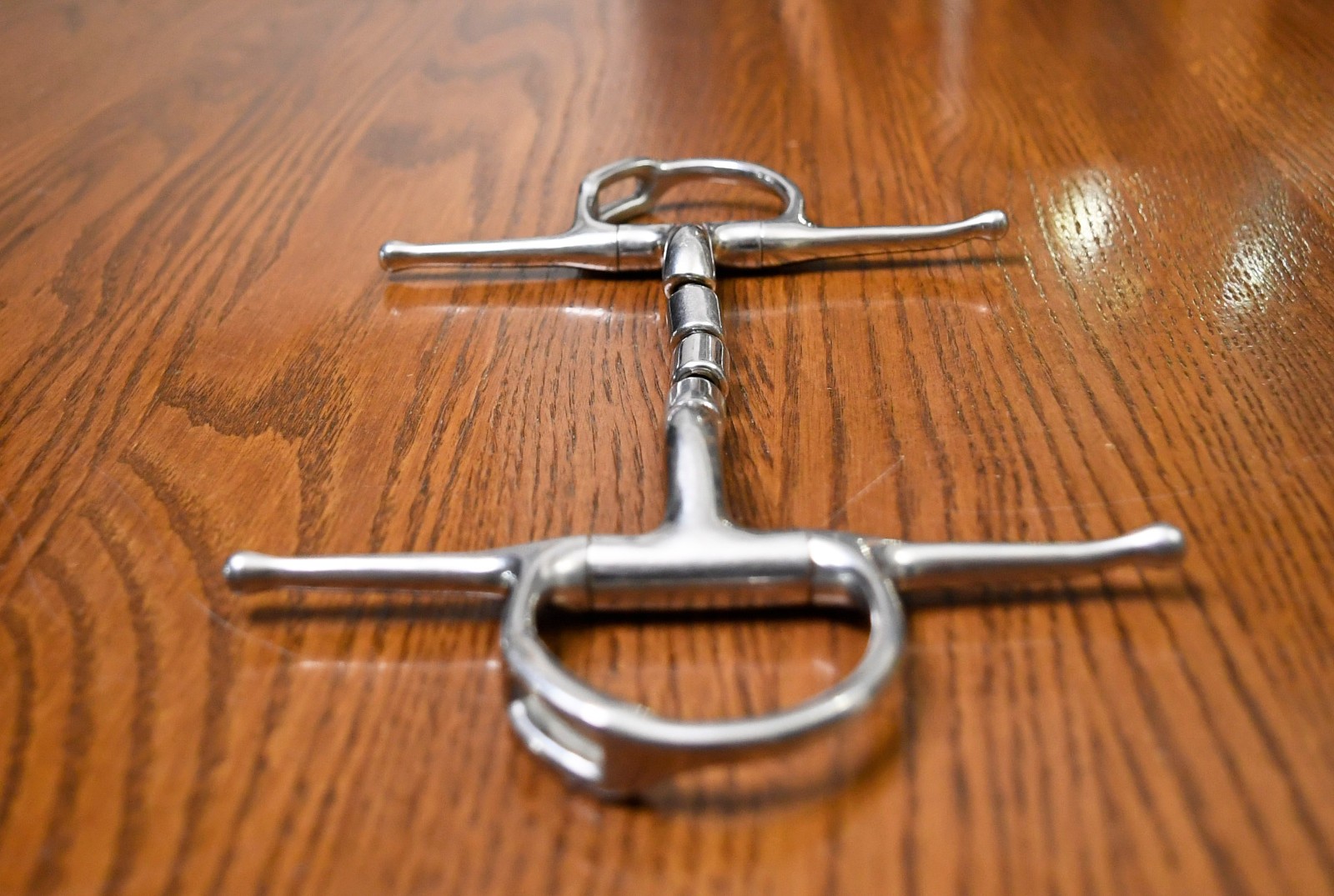 Myler, bit full cheek w/ hooks 3 rollers, 5” waterford