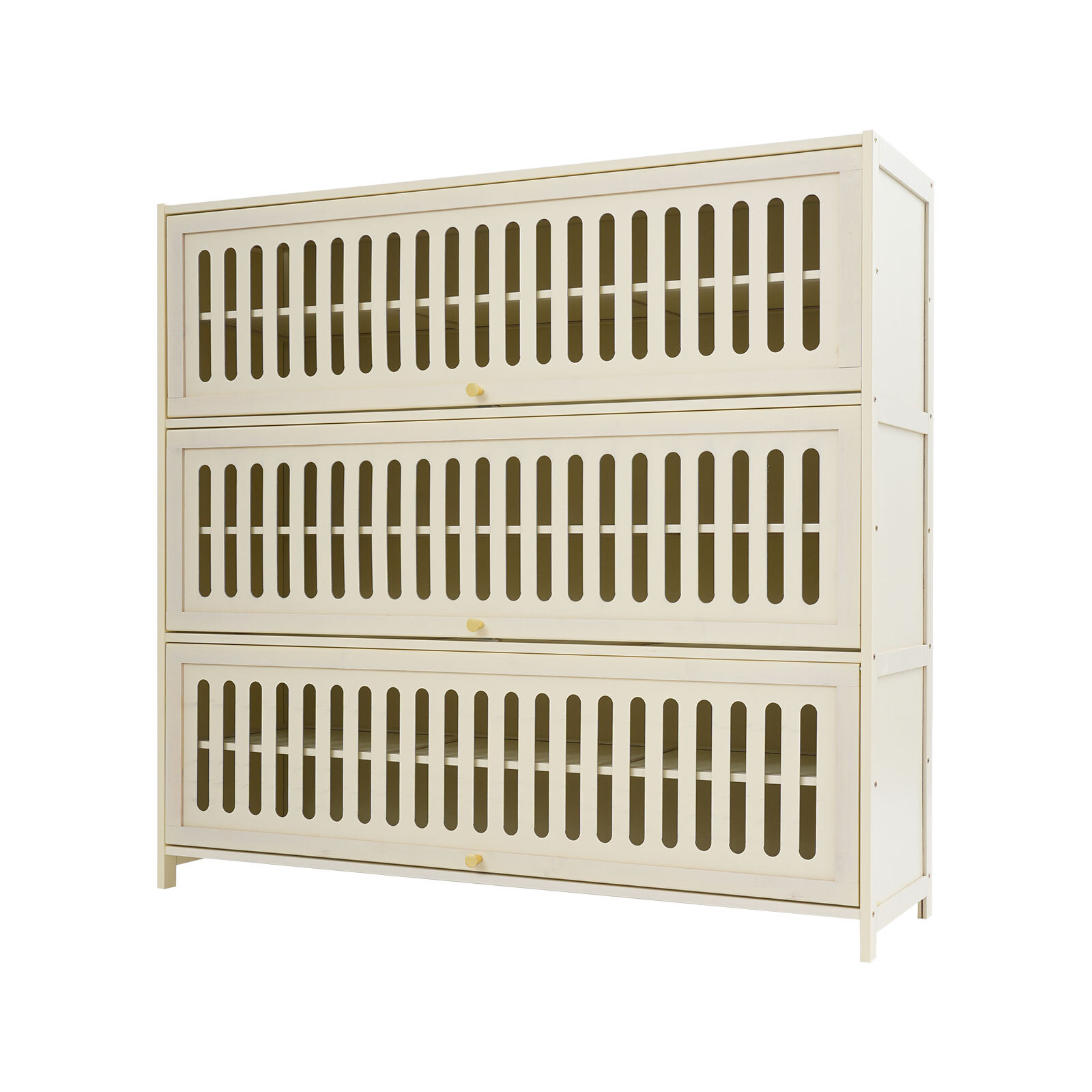 7-tier Shoe Cabinet White Shoe Cabinet With Flip-up Doors For Entryways Bedrooms