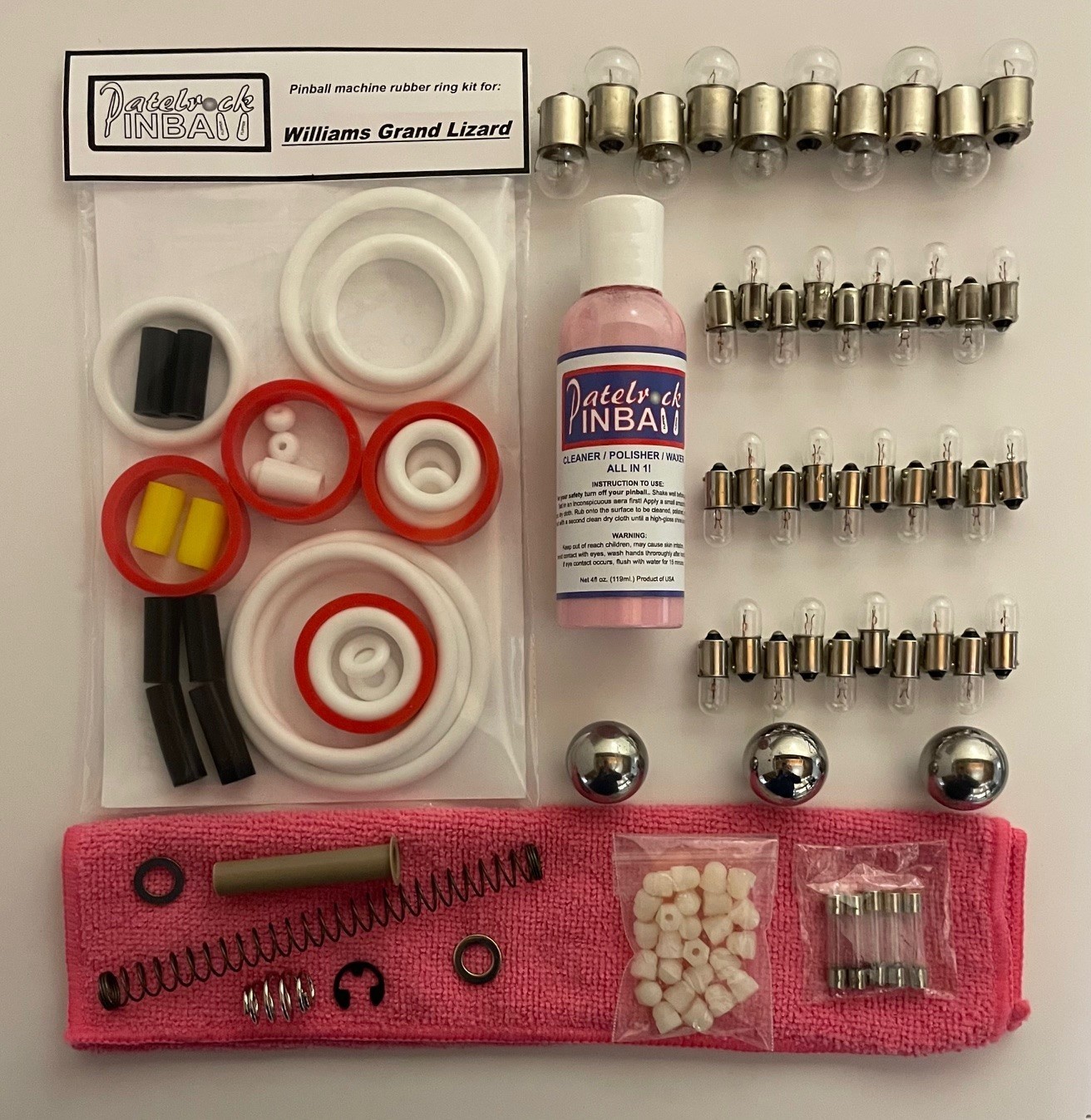 1986 Williams Grand Lizard Pinball Machine Maintenance Tune Up Kit