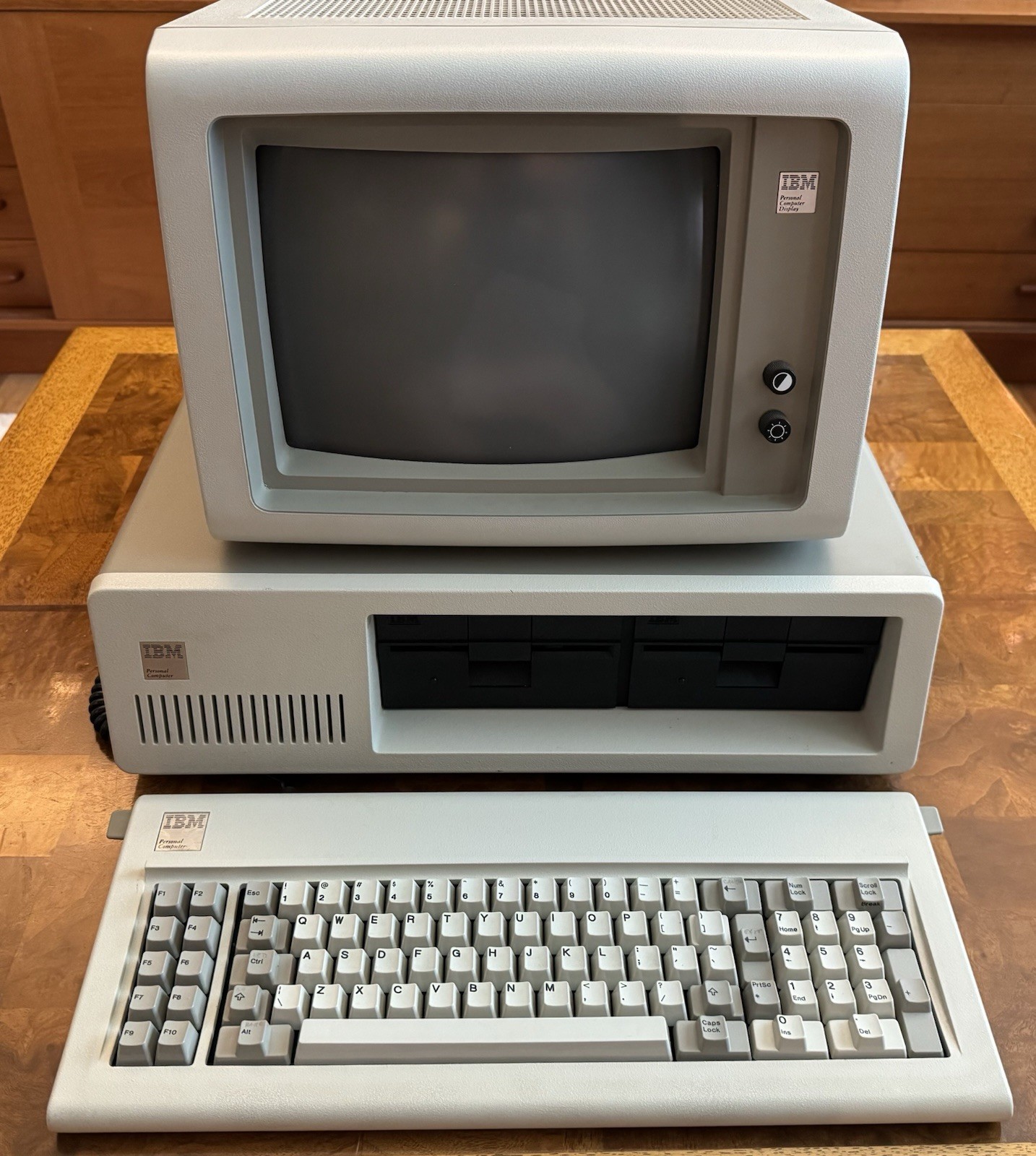 Vintage IBM 5150 Computer w/ 5151 Monitor & Keyboard, Tested Working + Floppies