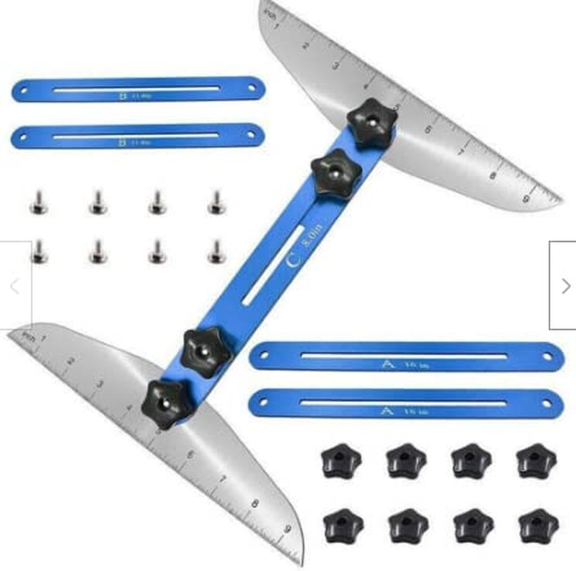Folding Stair Tread Gauge Measuring Ruler, Aluminum Alloy Stair Tread Template T