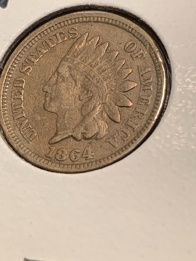 1864 Copper Nickel Indian Cent VF Condition SKU # 34713