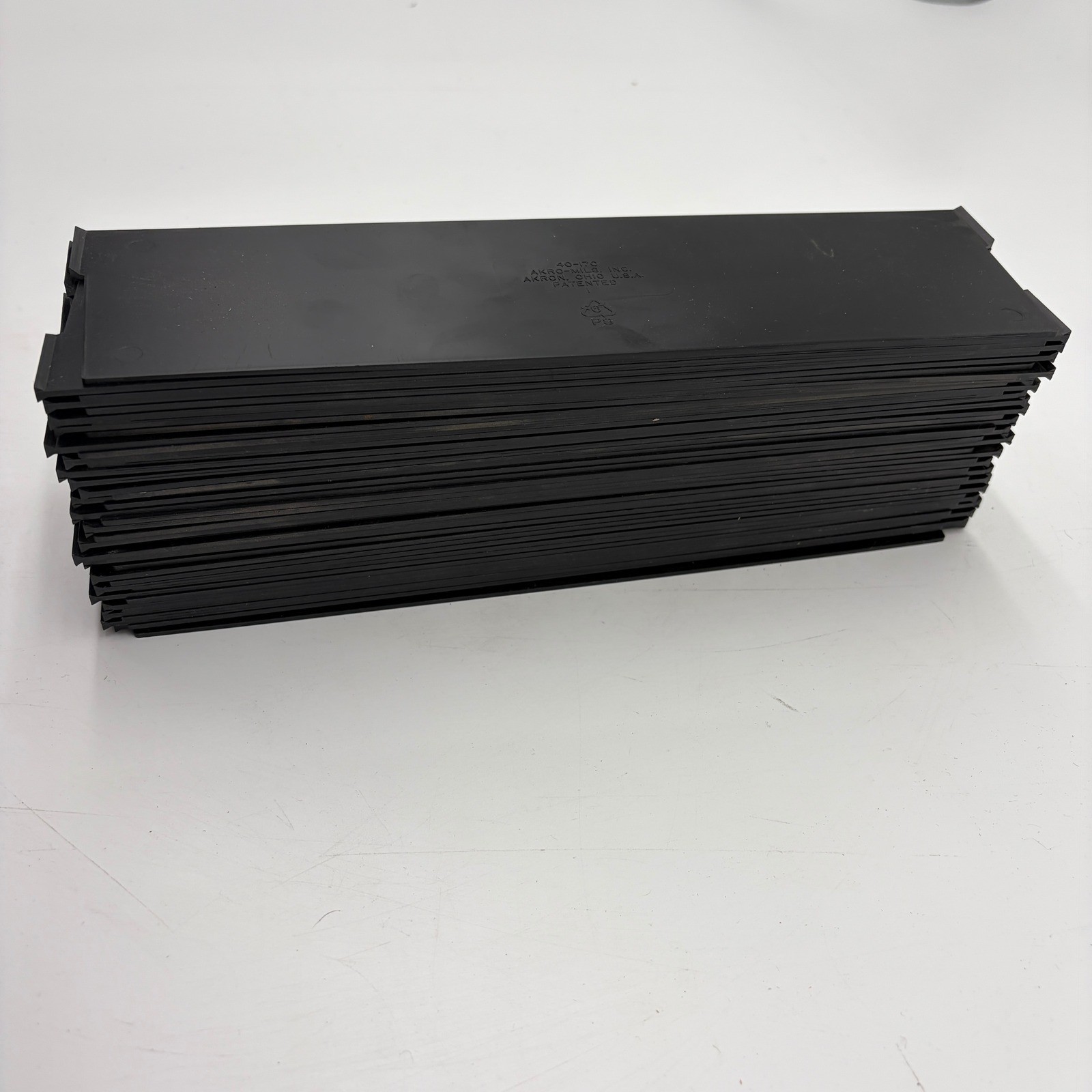 Lot of 43 Akro-Mils 40-170 Black Plastic Drawer Dividers Storage Bin Organizers
