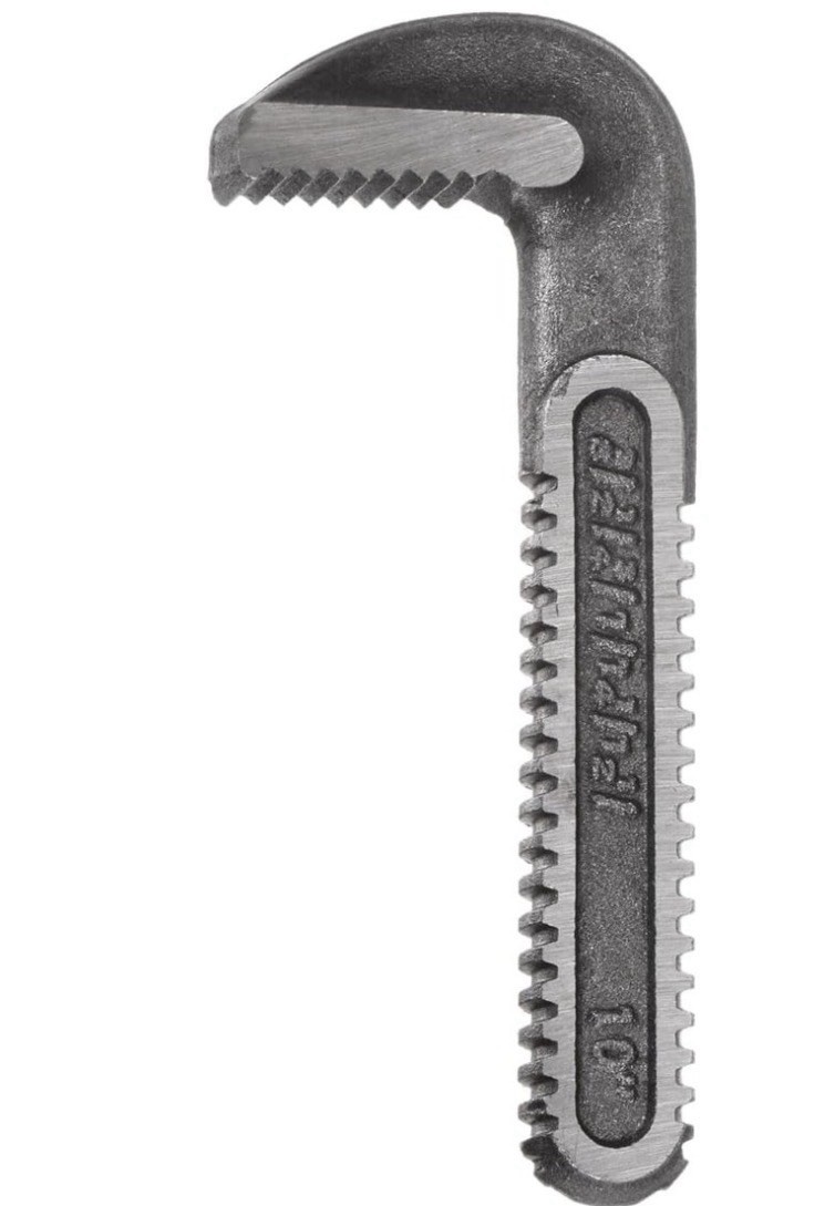 Pipe Wrench Hook Jaw 10" Plumbing Wrench Replacement Jaws Carbon Steel