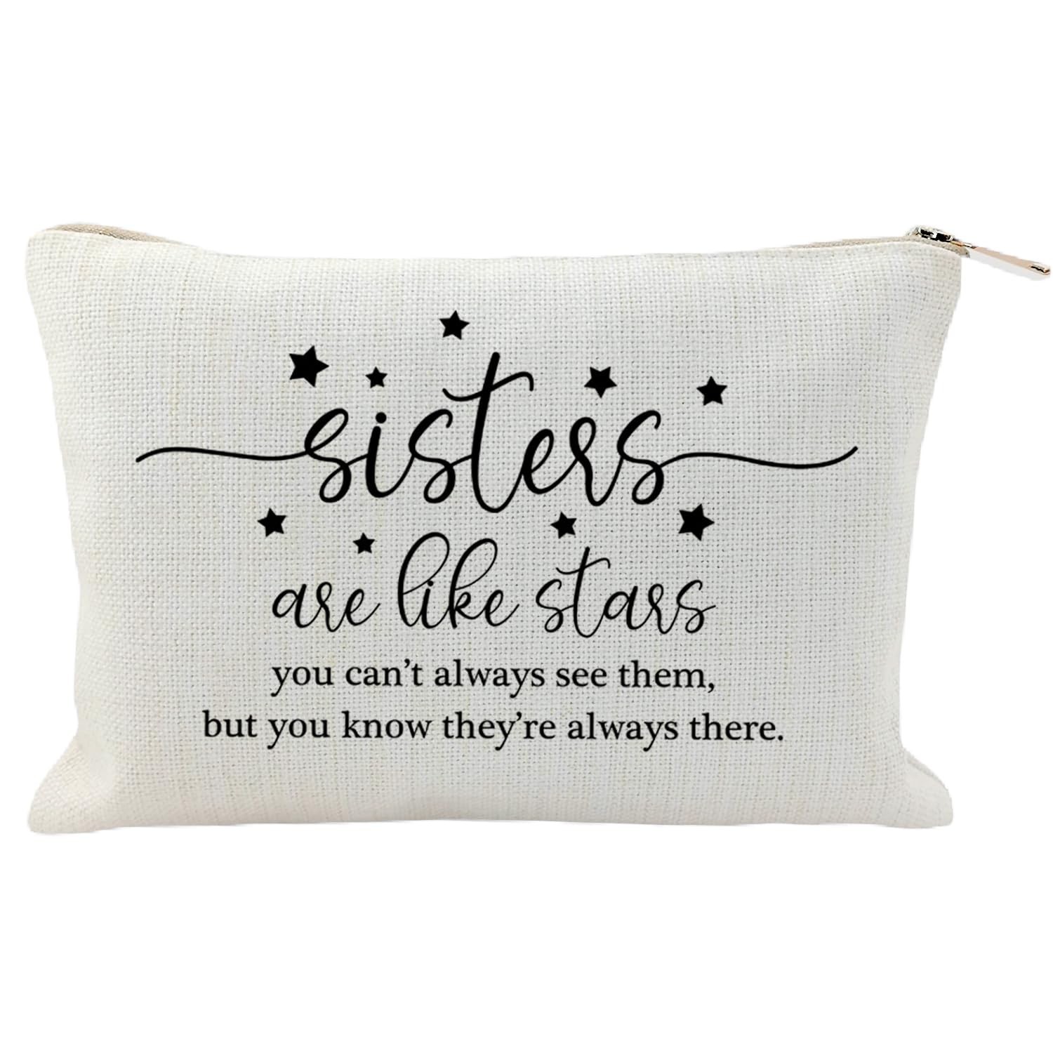 Sisters Are Like Stars Makeup Bag Case for Sister Birthday Gifts Cosmetic Bag...
