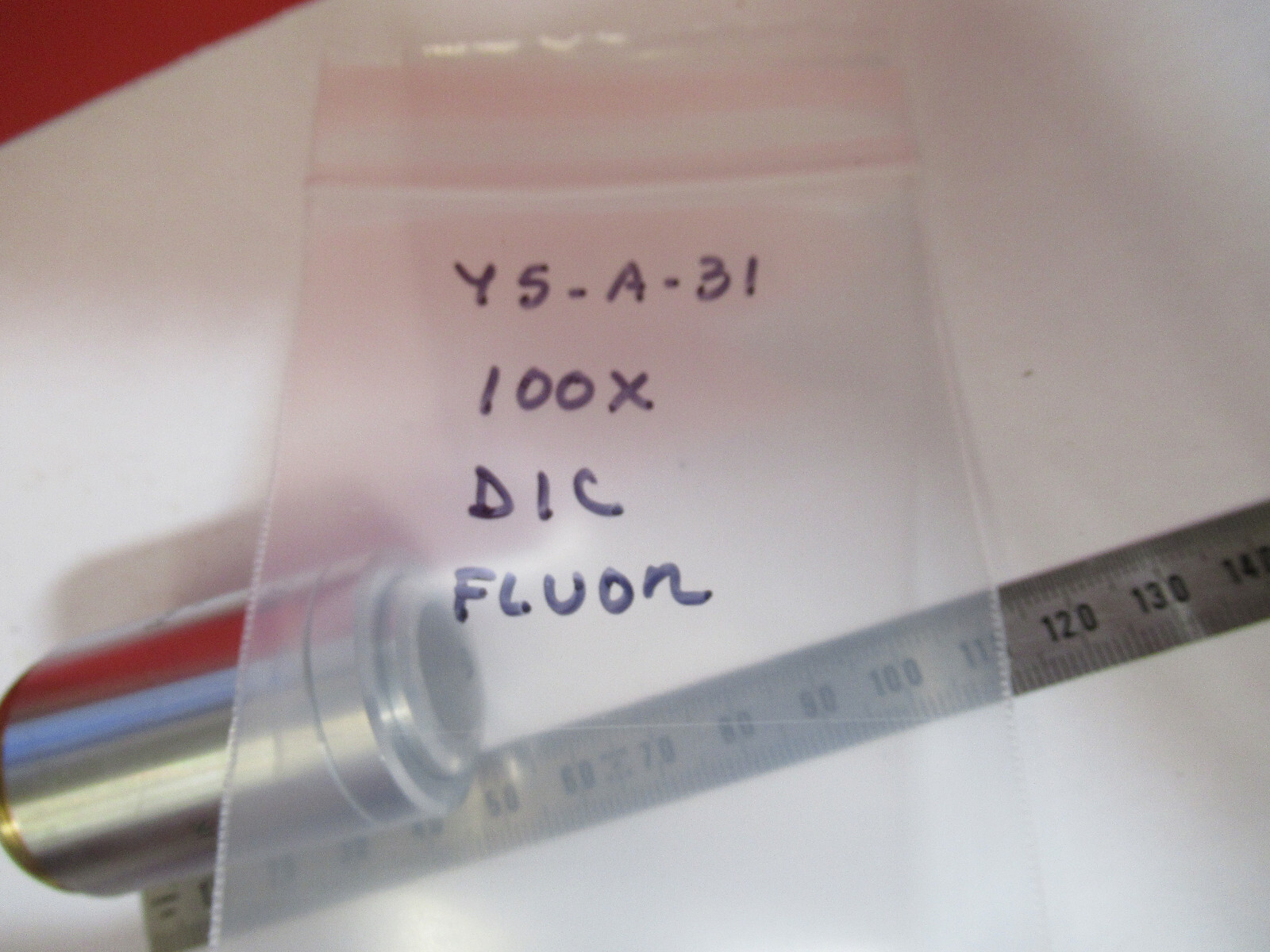 MICROSCOPE PART REICHERT POLYVAR OBJECTIVE DIC IK FLUOR 100X OPTICS Y5-A-31