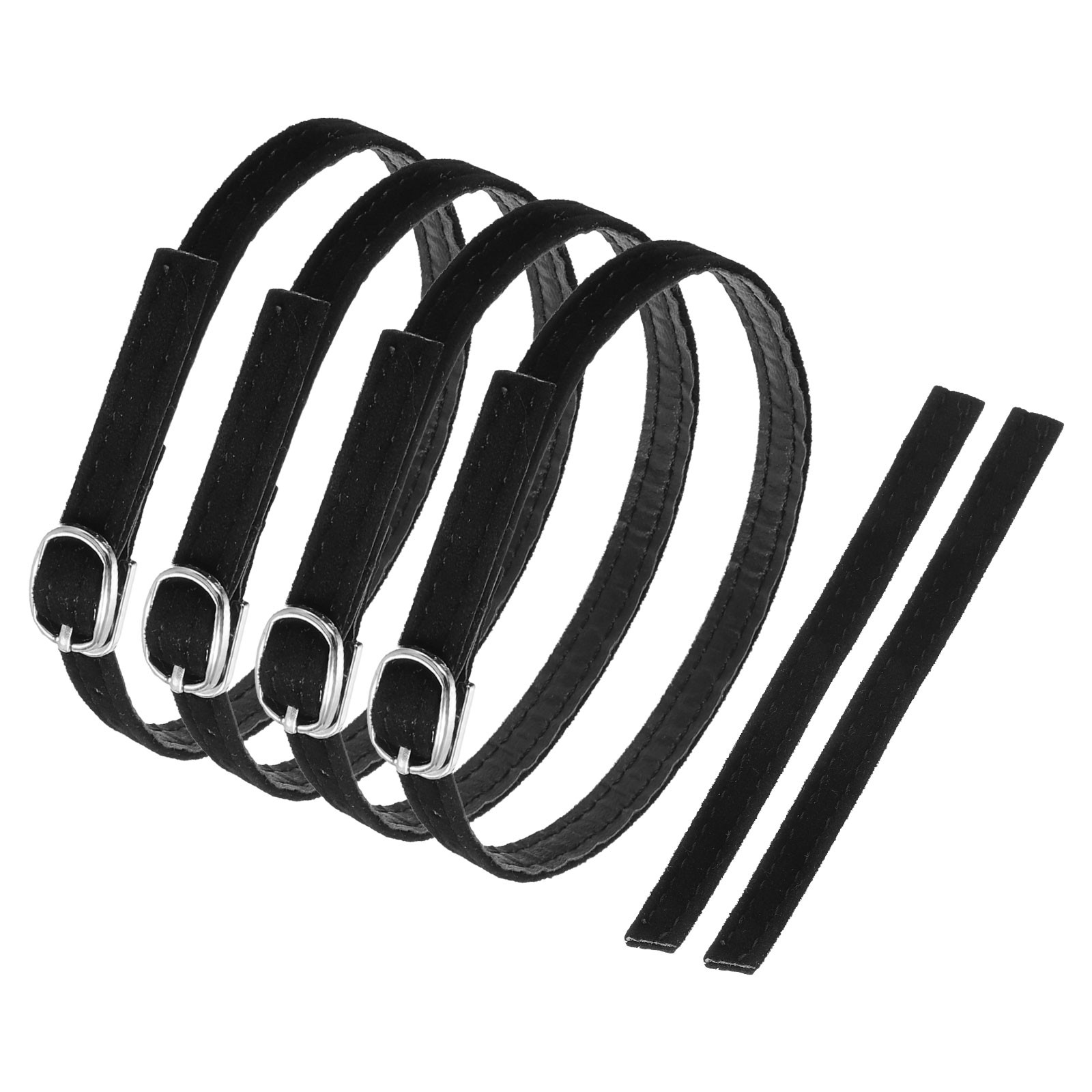 2 Pair Replacement Ankle Straps for Heels Shoe Bands, Suede Black