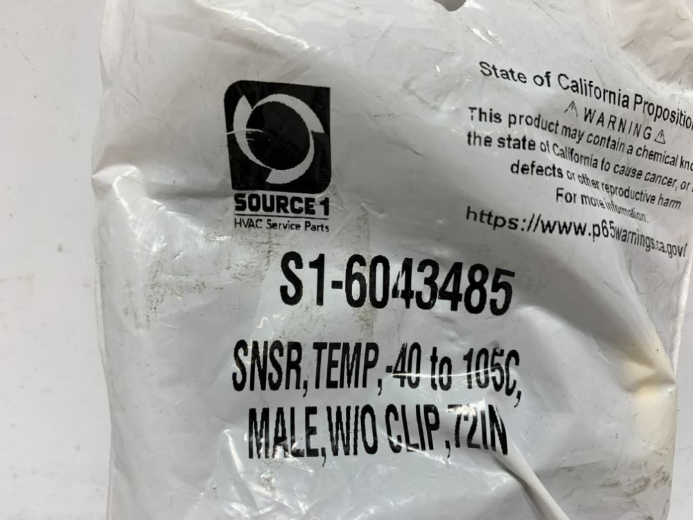 Source 1 S1-6043485 Temperature Sensor -40 to 105C 72" Lead