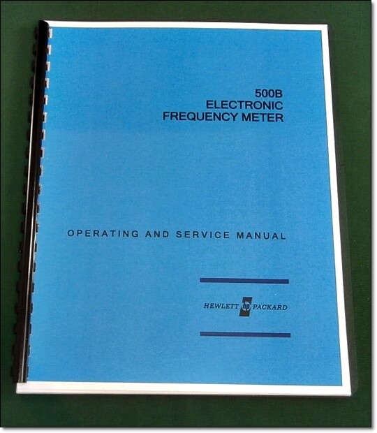 HP 500B/500C Operating & Service Manual:w/11"X17" Schematic & Protective Covers