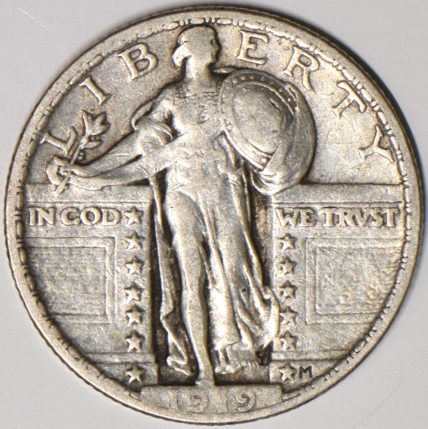 1919 Standing Liberty Quarter; Choice Original XF