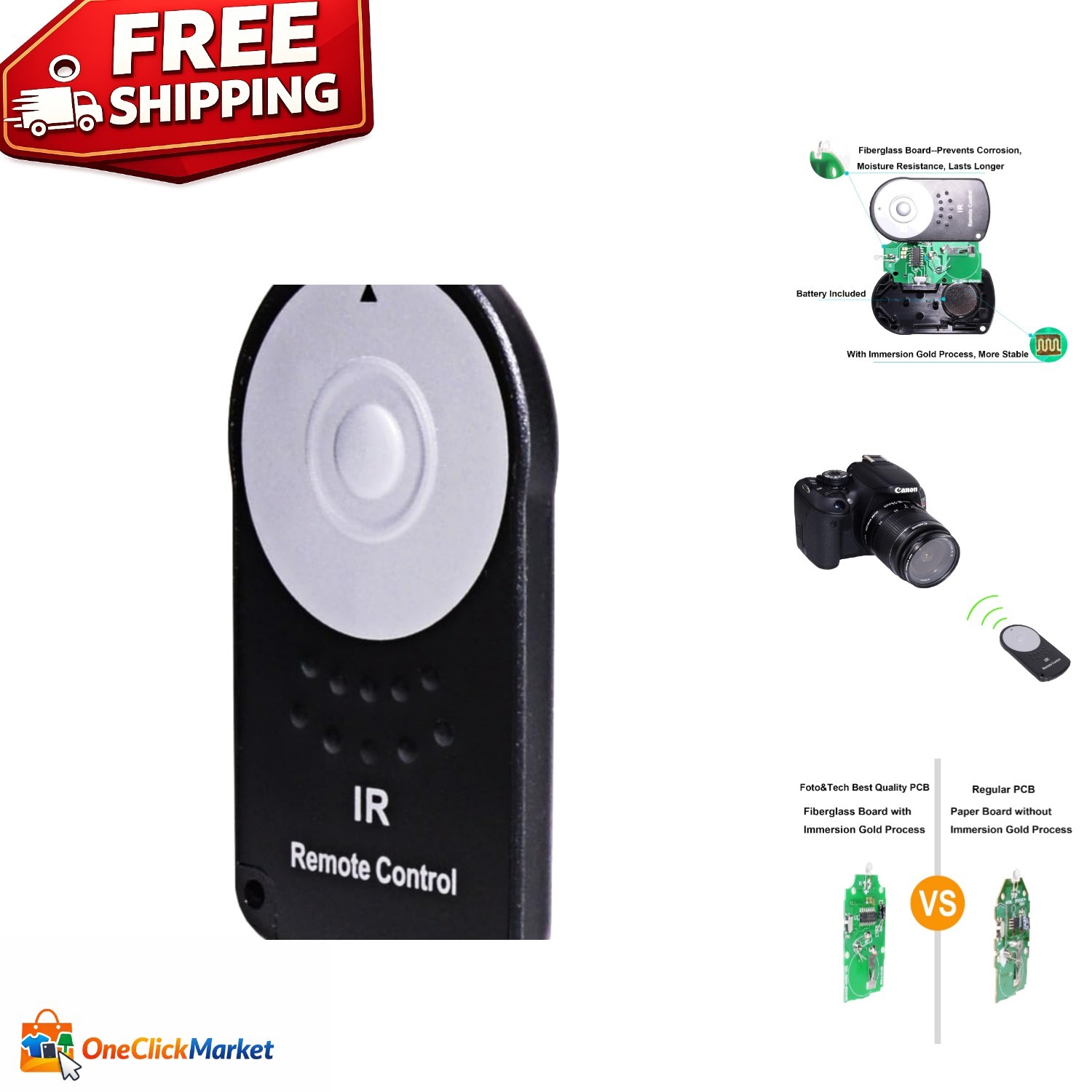 Canon-Compatible Wireless Shutter Release - Ergonomic & Vibration-Free Shooting