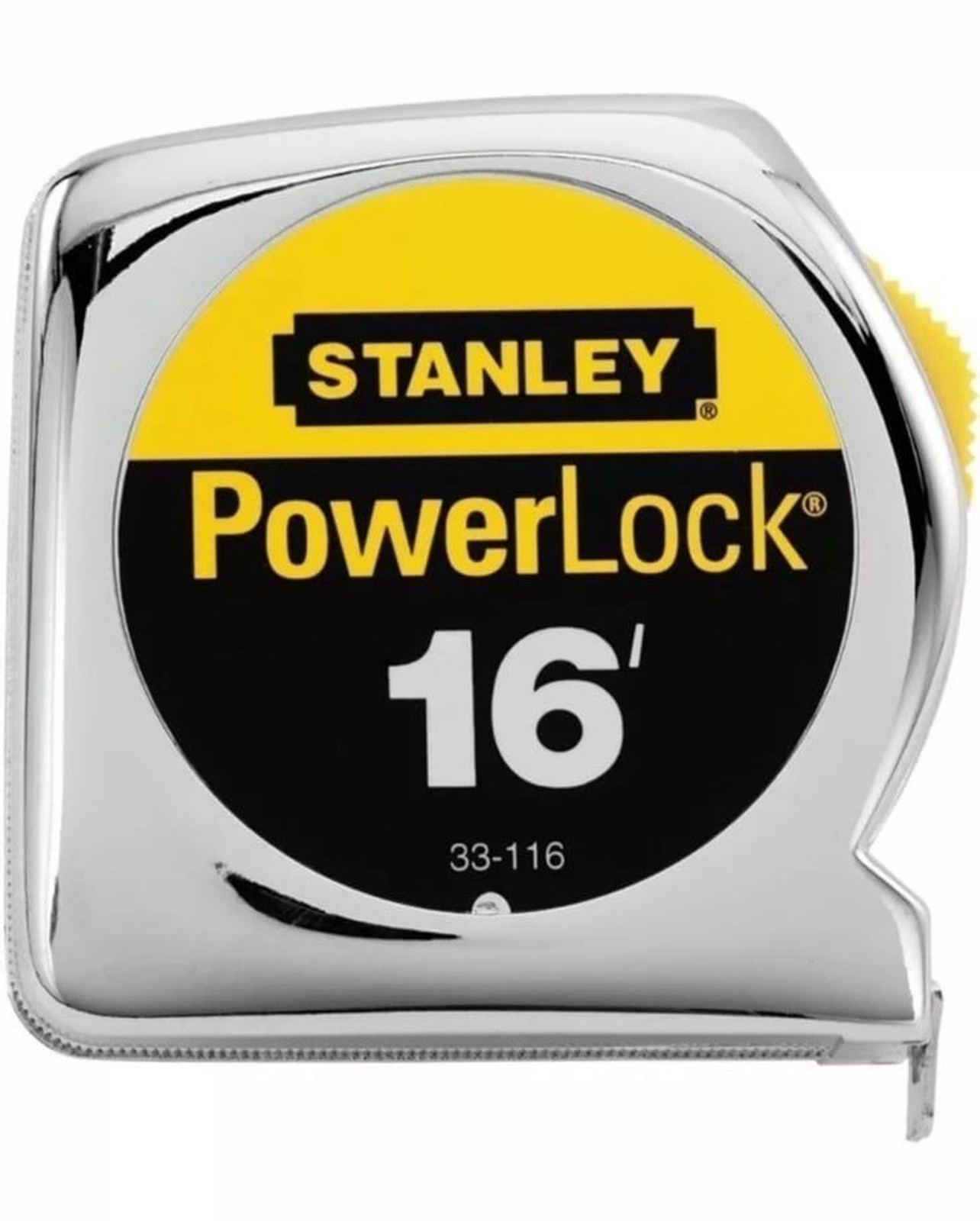 Stanley 16' PowerLock Tape Measure Ruler 3/4" W 33-116 Chrome Case StkingStuffer