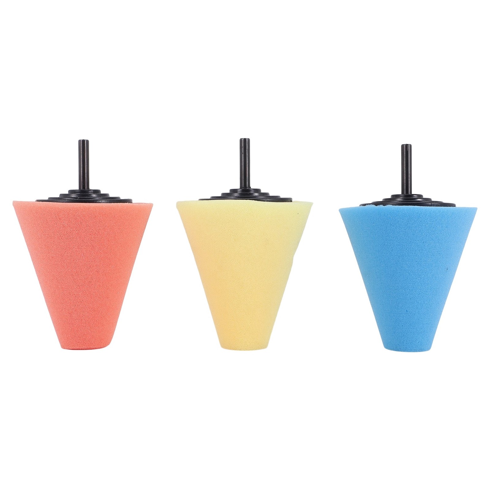 9PCS 1/4inch Shank Sponge Buffing &Polishing Cone for Automotive Car Wheel3108
