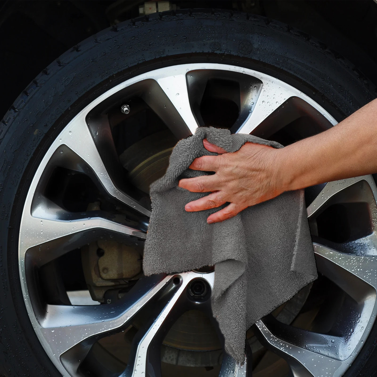 (4 pack) Auto Drive 14" x 14" Multipurpose Microfiber Towels, Multicolor, 30 Pcs