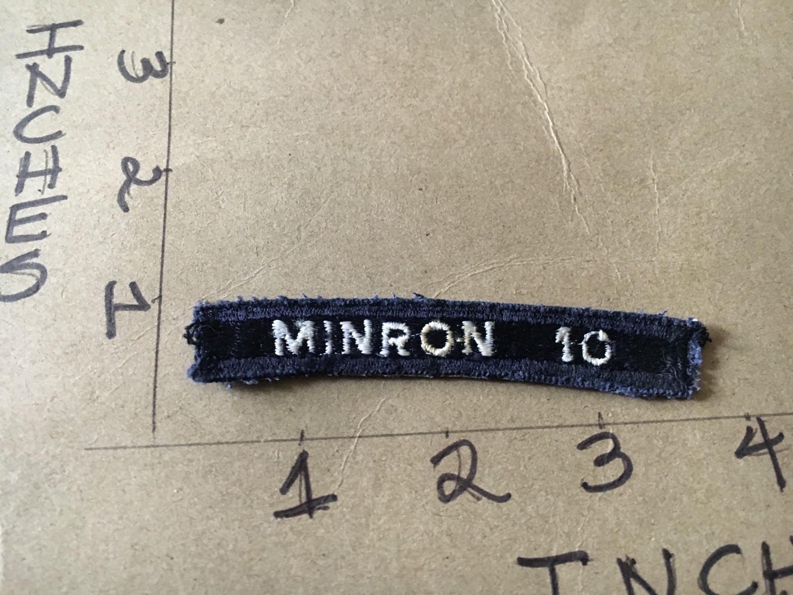 US NAVY SHOULDER STRIP TAB *** rocker *** Patch Minron 10
