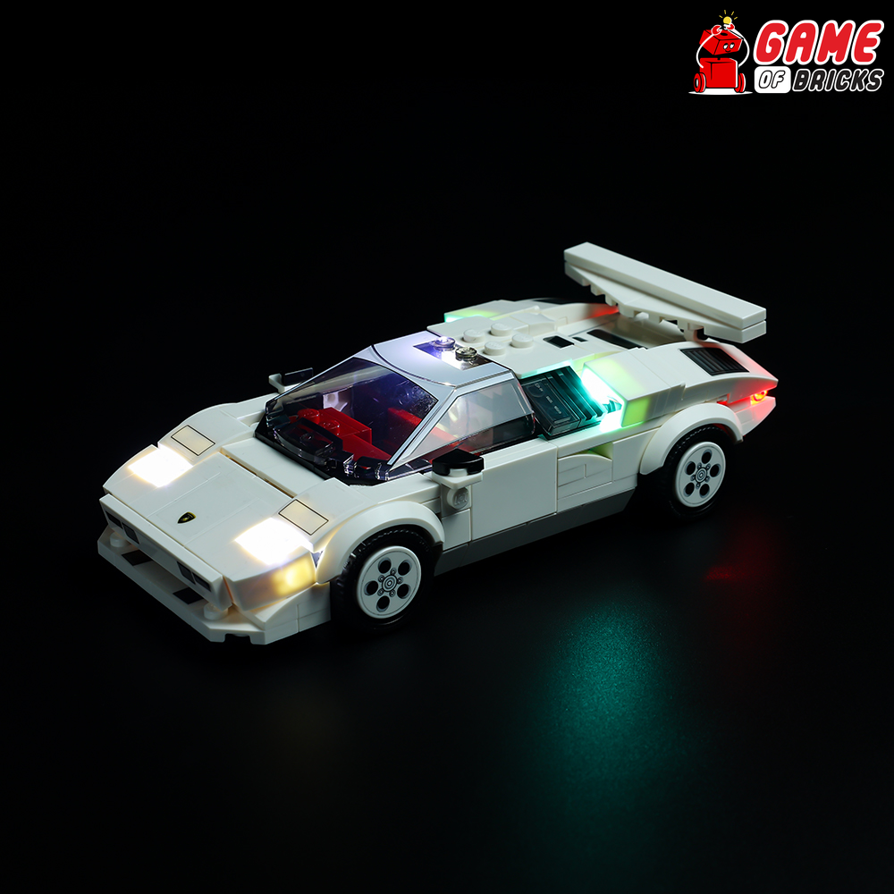 LED Light Kit for Lamborghini Countach - Compatible with LEGO® 76908 Set