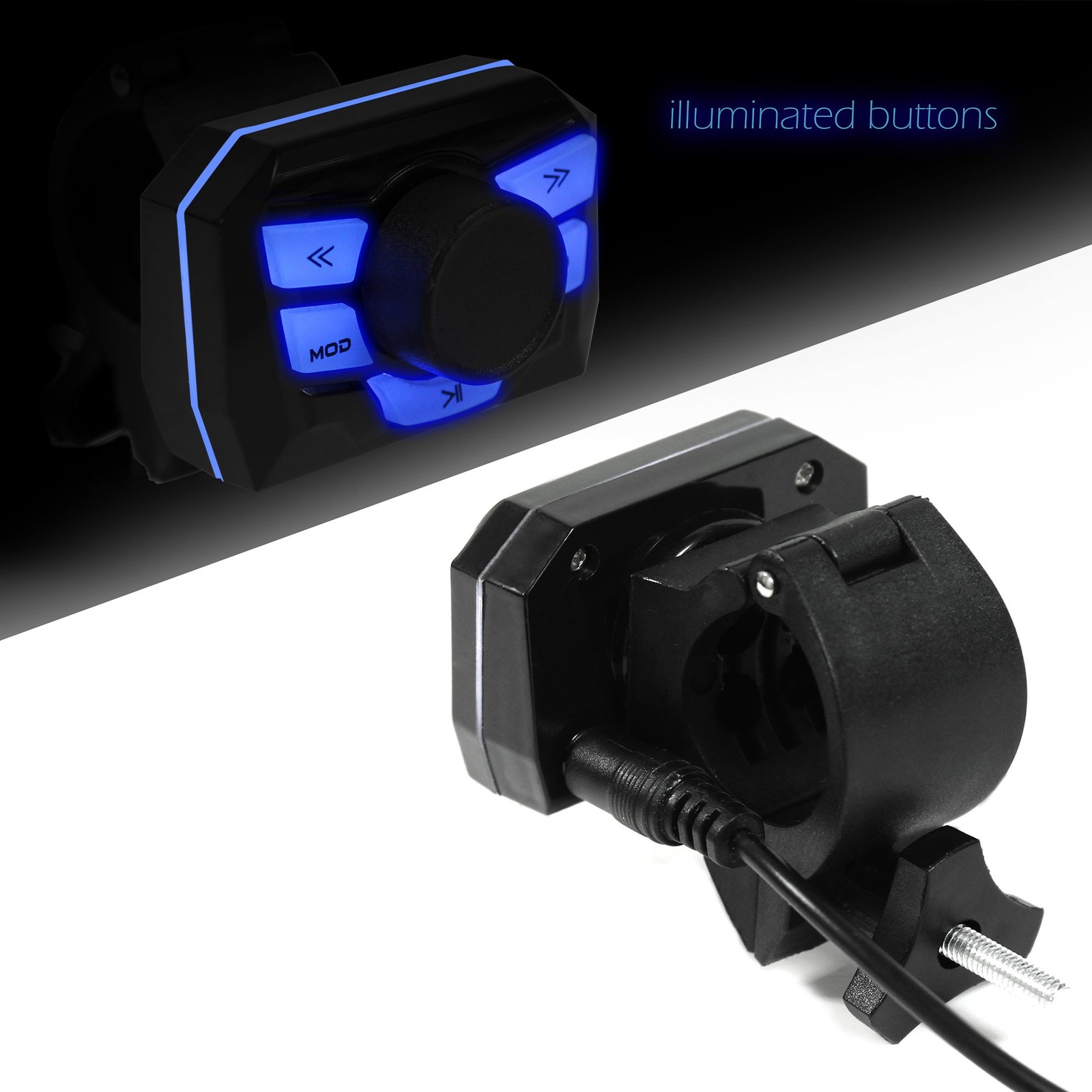 GoHawk Motorcycle Speakers Bluetooth, Waterproof and TS3 Black