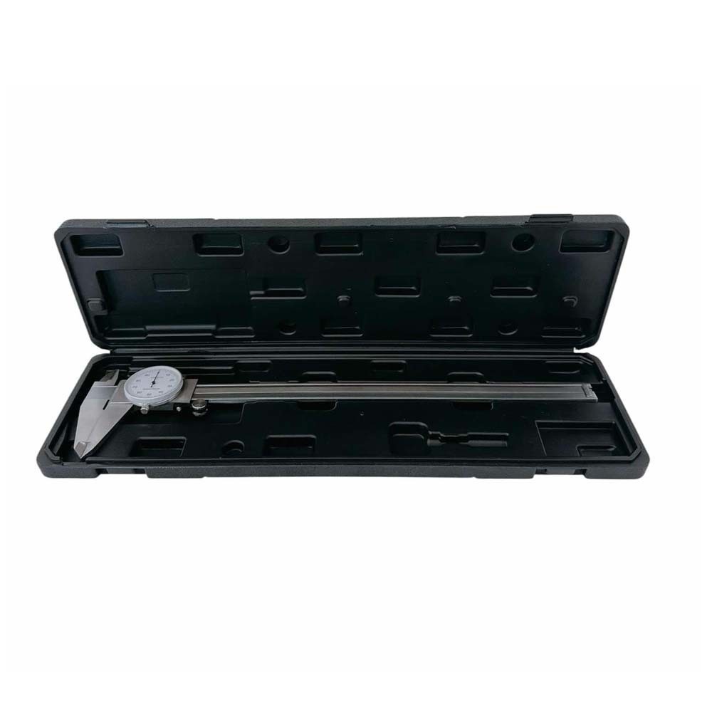 12" Stainless Steel 4 Way Dial Caliper, Shockproof 0.001" Grad. Measuring Tool