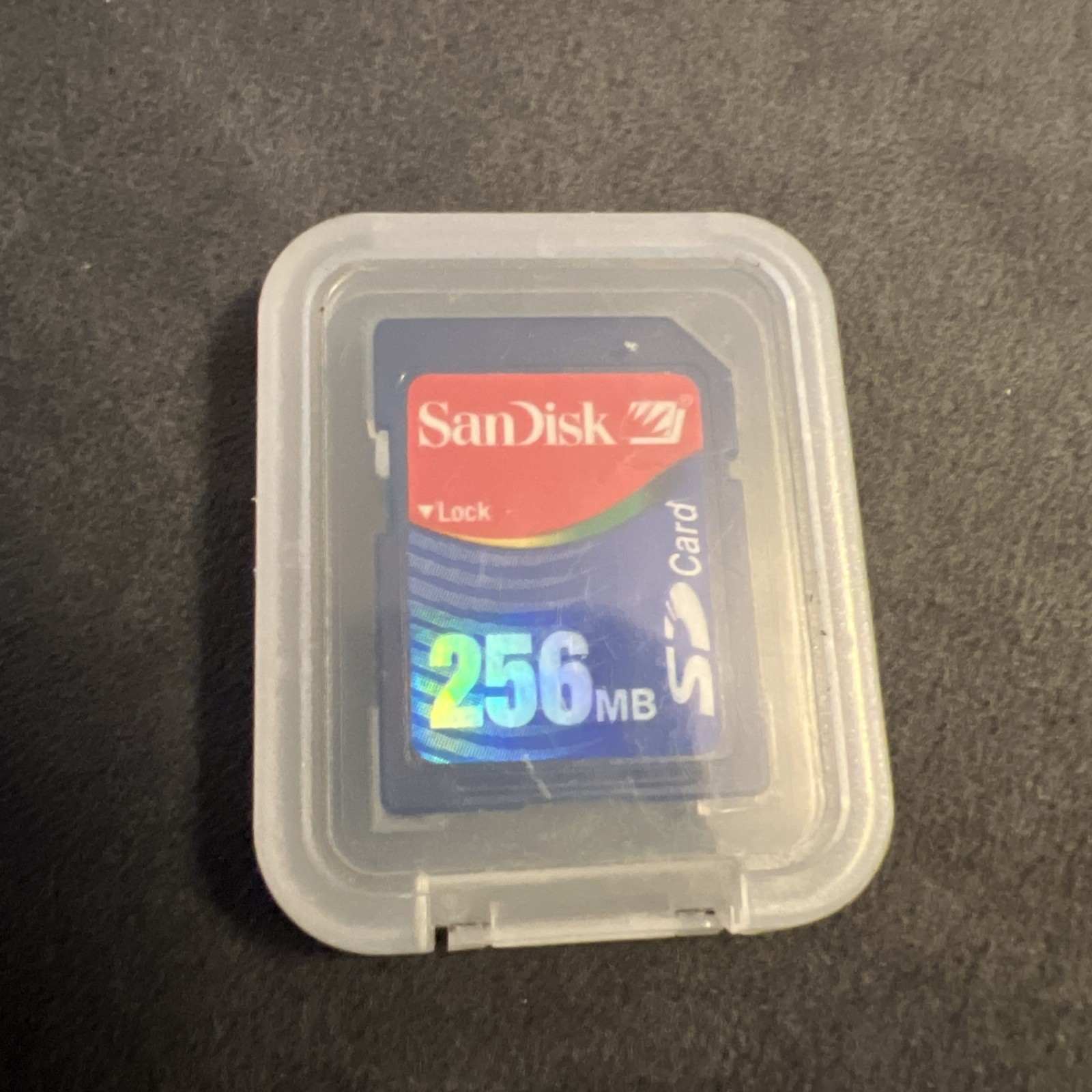 SD CARD SANDISK 256MB With Case tested works