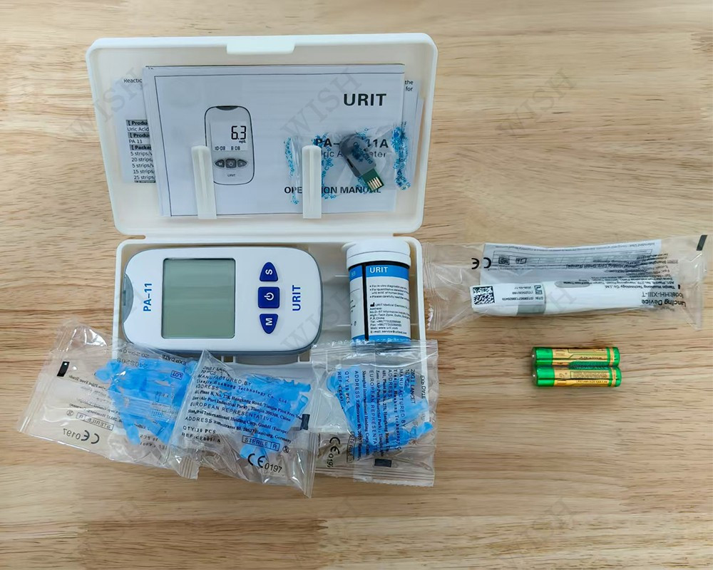Uric Acid Meter Test Kit，Uric acid test strips，Home Uric Acid Test，easy use