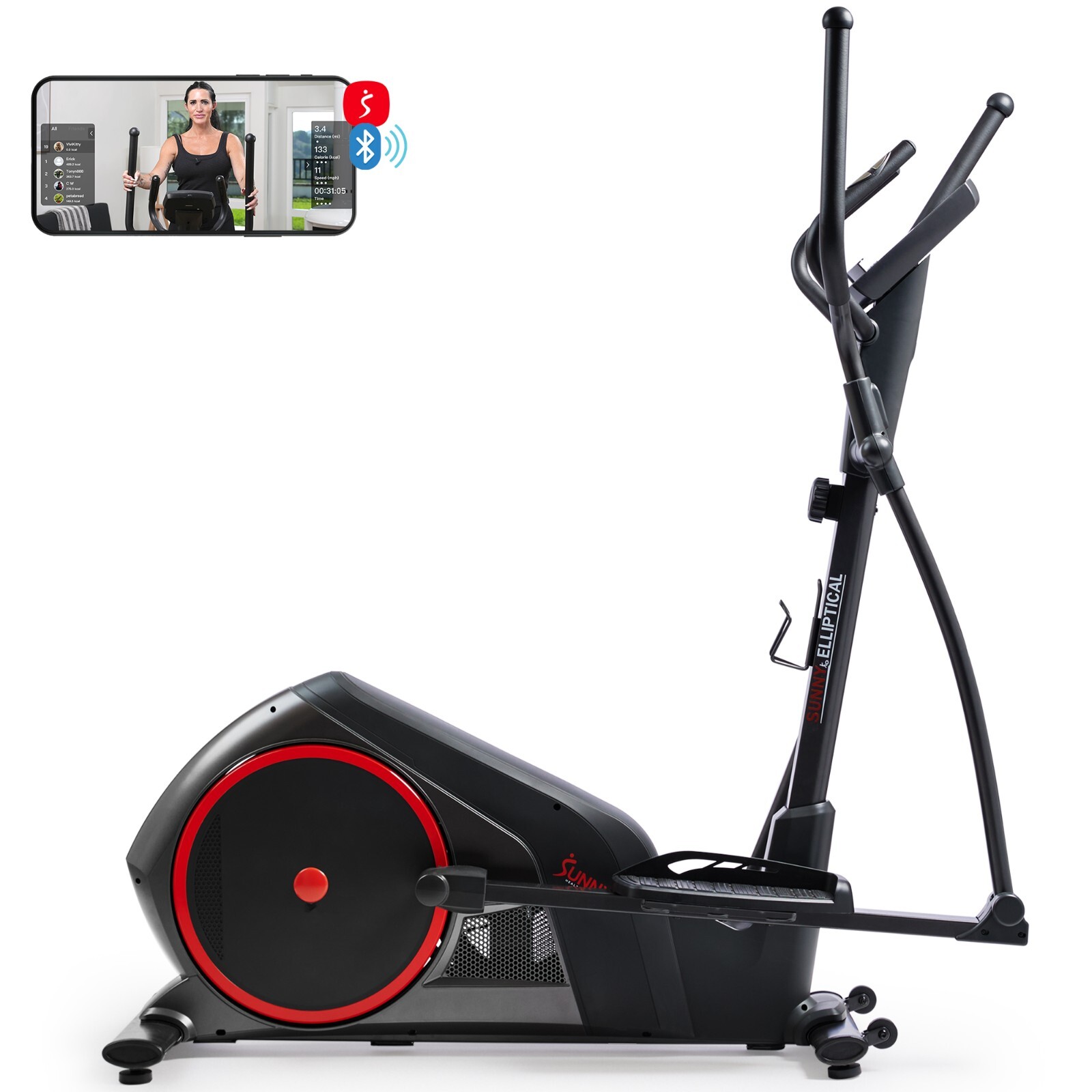 Sunny Health & Fitness Smart Heavy-Duty Elliptical Training Machine SF-E323055
