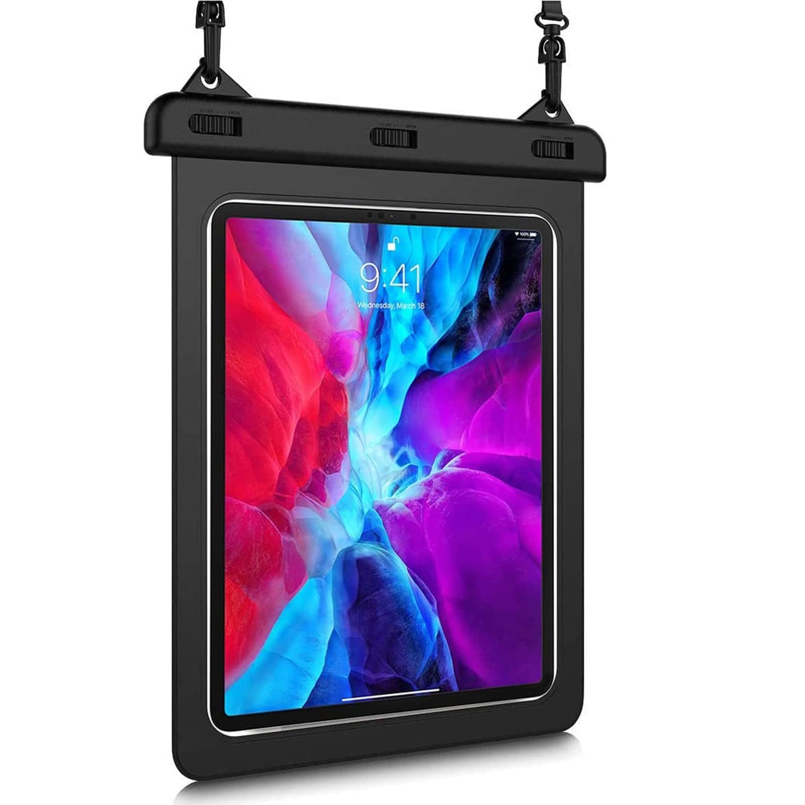 Universal Tablet Waterproof Case Dry Pouch Fits Devices Upto 12.9 Inch
