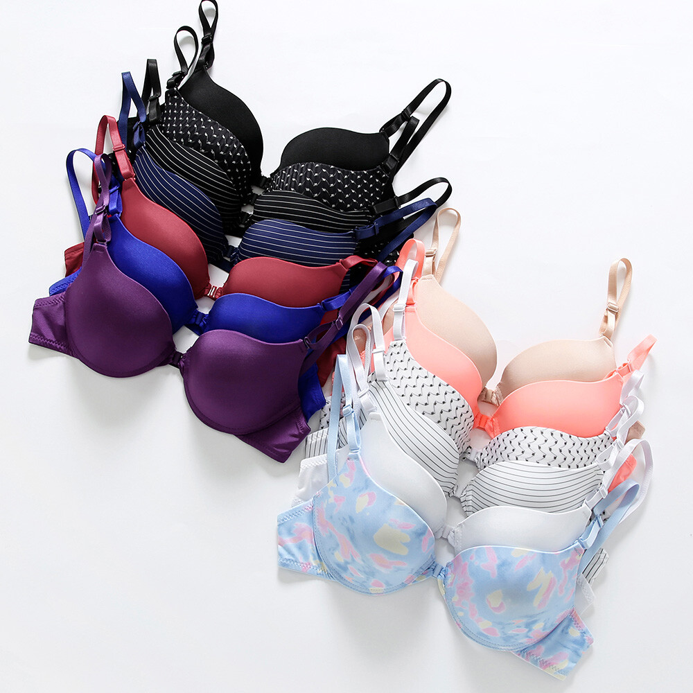 Women Bras Push Up Bra Sexy Lingerie Underwire Brassiere Front Closure Bralette
