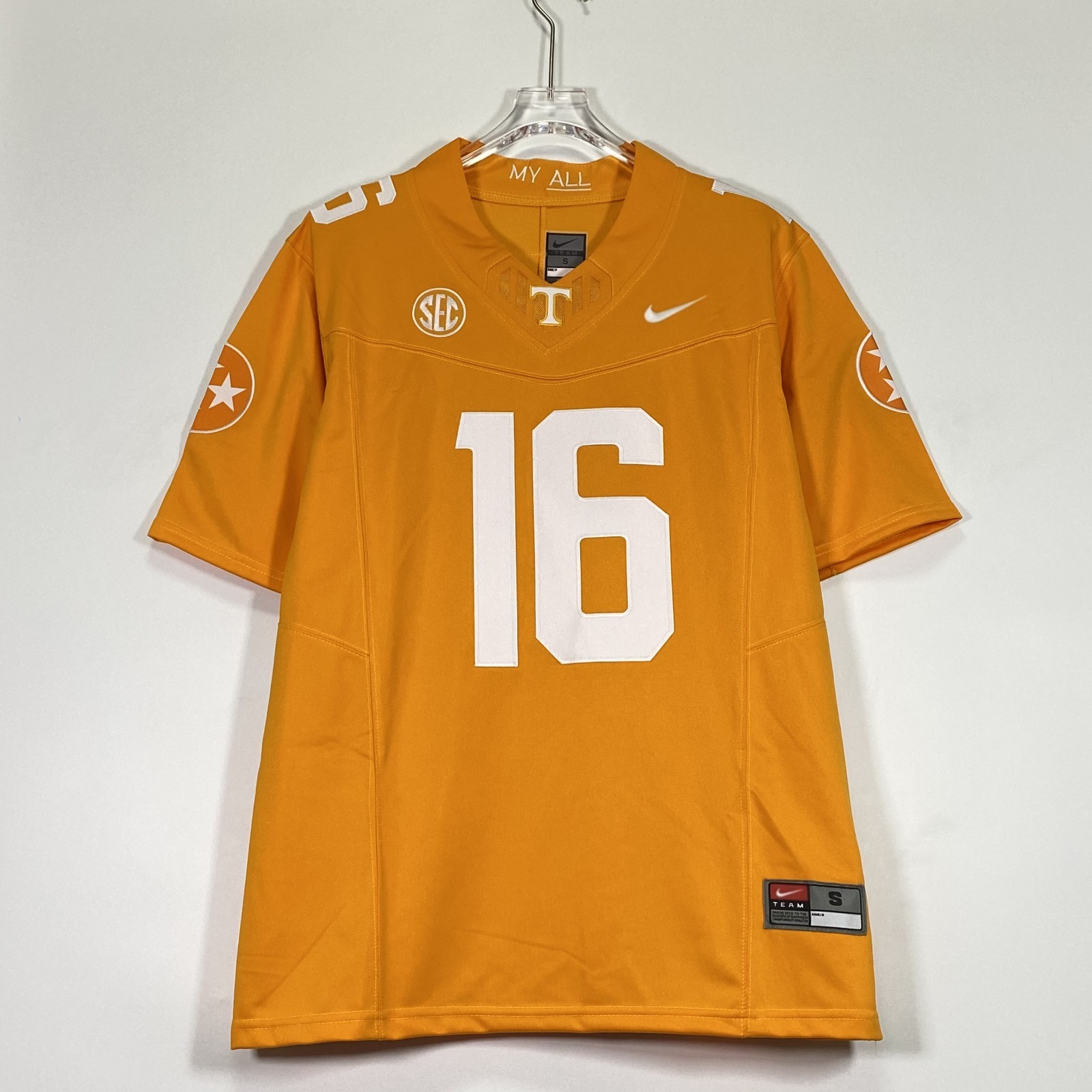 Morgan Wallen #16. Yellow stitched jersey. Men's. Brand new. Sizes S-3XL.