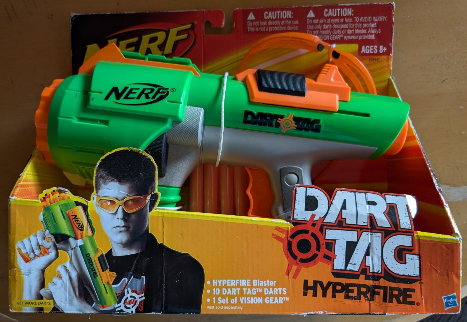 NERF Dart Tag Hyperfire 10 Shot Blaster W/ 10 darts - Unused still in box