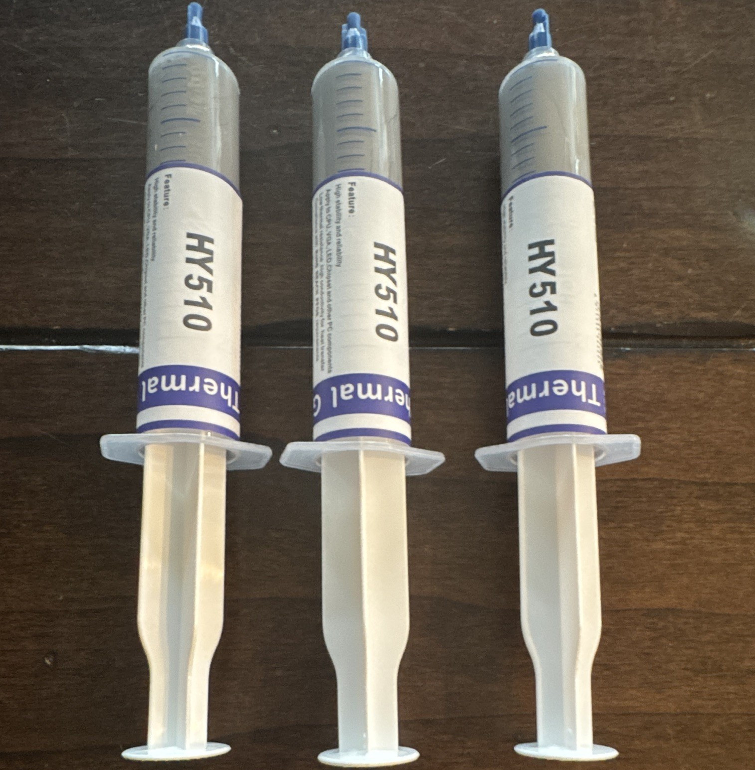 HY510 Thermal Grease, Gray Syringe 3-Pack, Universal Compatibility