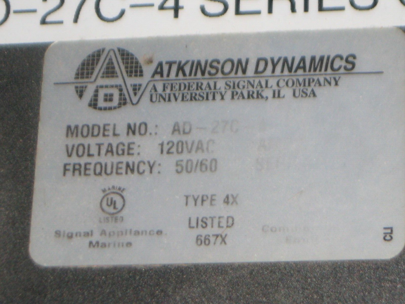 Atkinson Dynamics AD-27-C-4 Intercom Series C