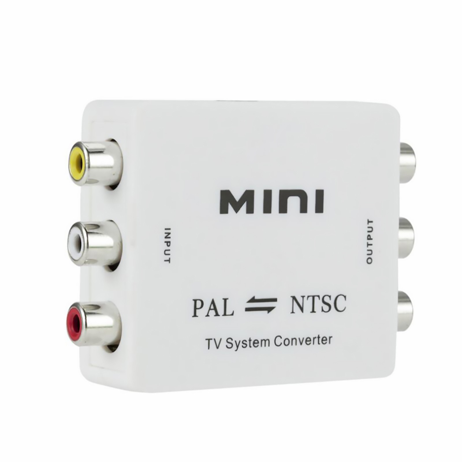 Dual-Way 3 RCA TV System Converter Format Video USB Powered PAL NTSC Converter J