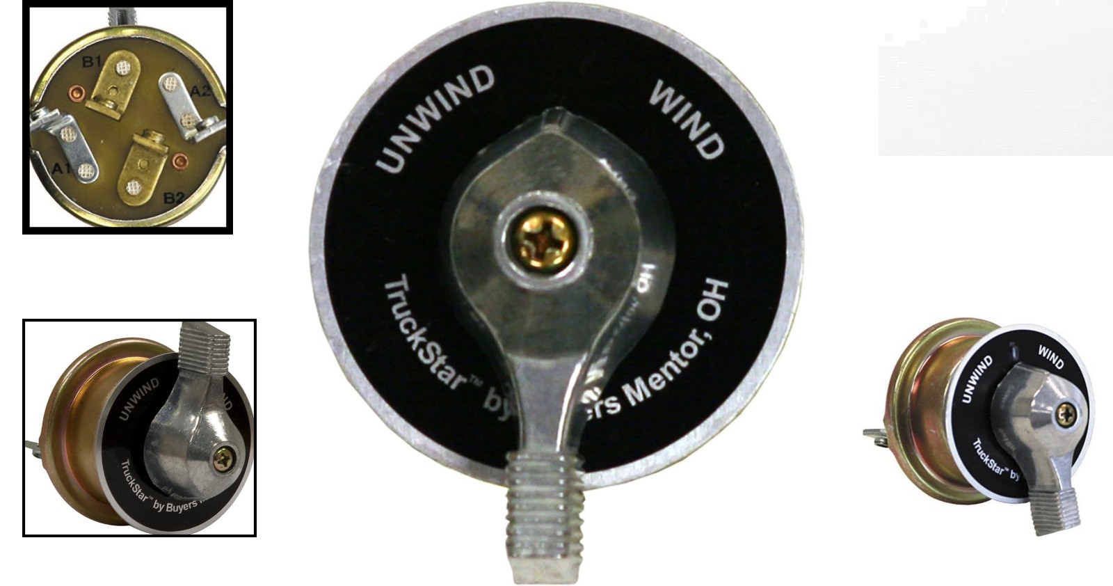 Professional 50 Amp Rotary Electric Tarp Switch - ON/OFF Control for Trailers