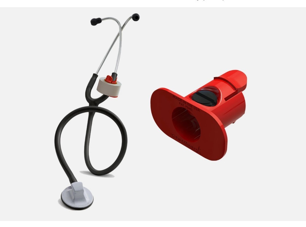 PRESTIGE MEDICAL Stethoscope Tape Holder Nursing Scrubs EMS EMT Nurse Gift -RED~