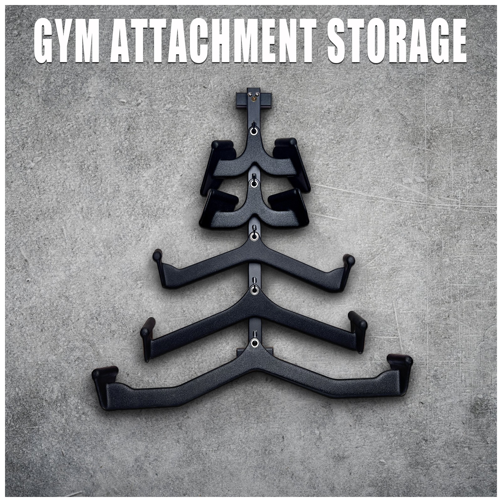Wall Mounted Lat Pull Down Bar Organizer with Hooks Storage Rack F Lat Pulldown