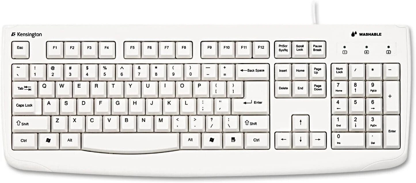 Kensington K64406 Pro Fit USB Washable Keyboard 104 Keys