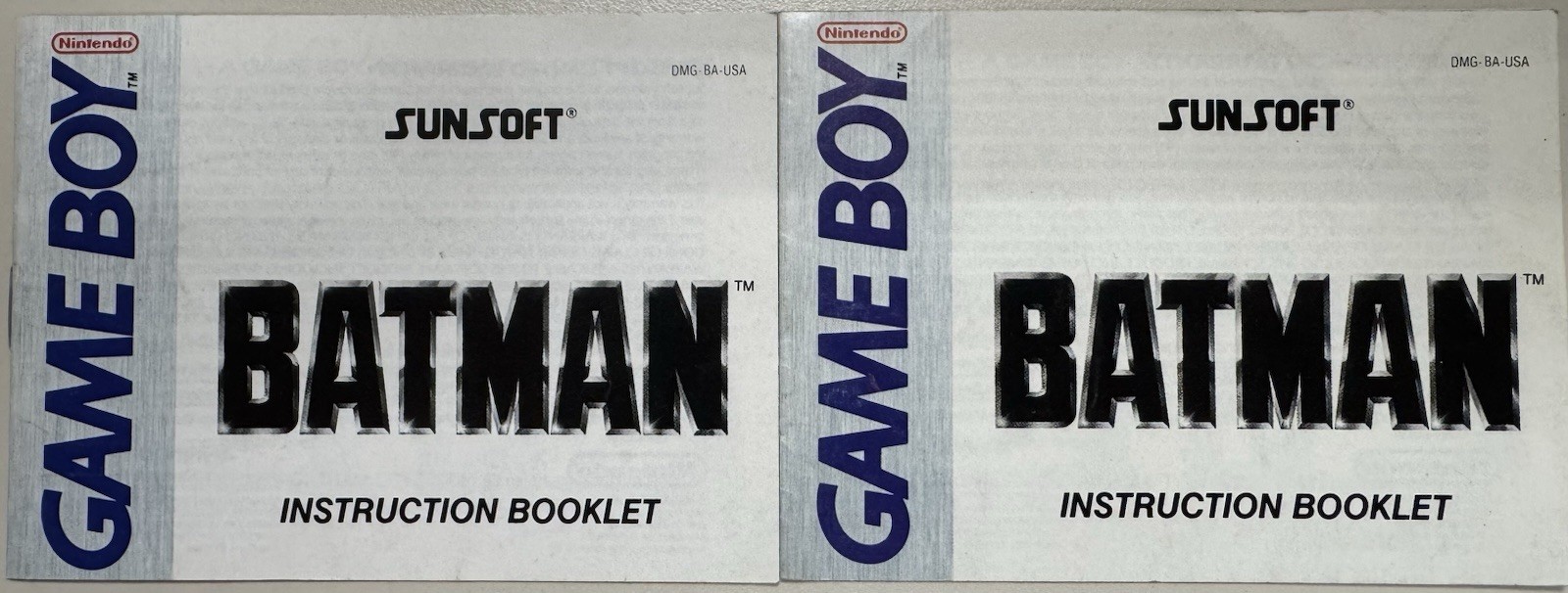 Batman Authentic Nintendo Game Boy Manual Only *