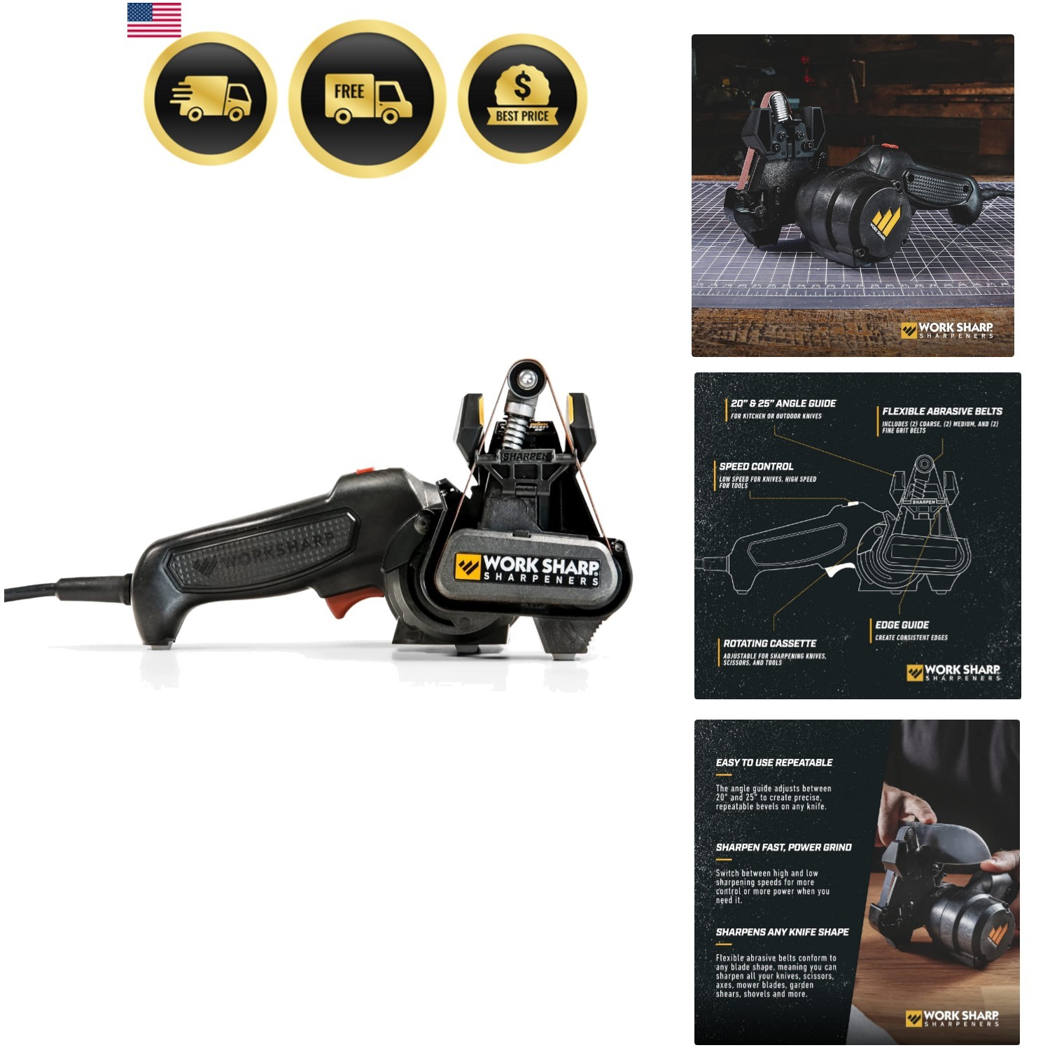 MK2 Professional Electric Knife and Tool Sharpener - Adjustable Tool and Knif...