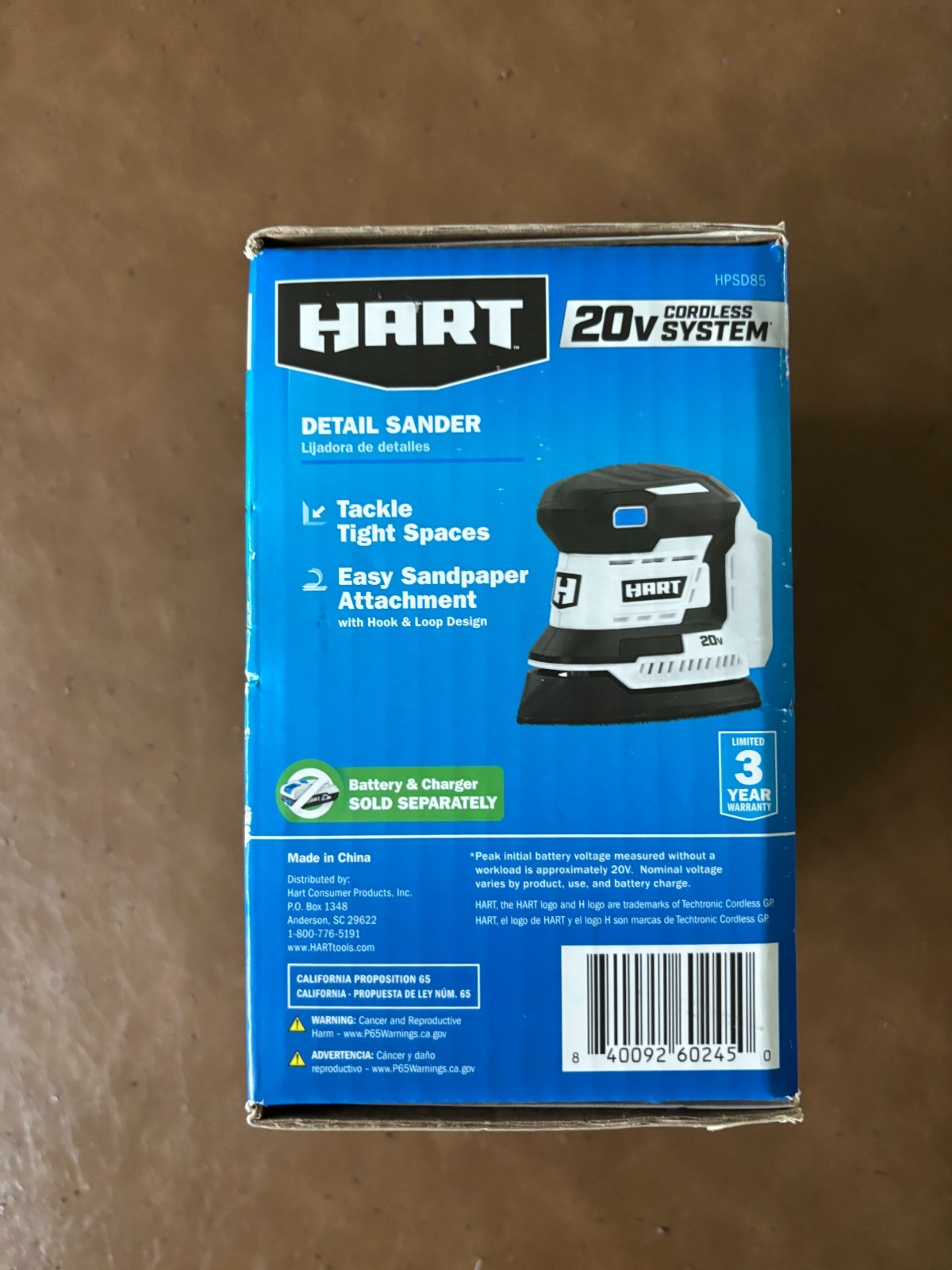 HART 20-Volt Cordless Detail Sander HPSD85 *Tool Only*