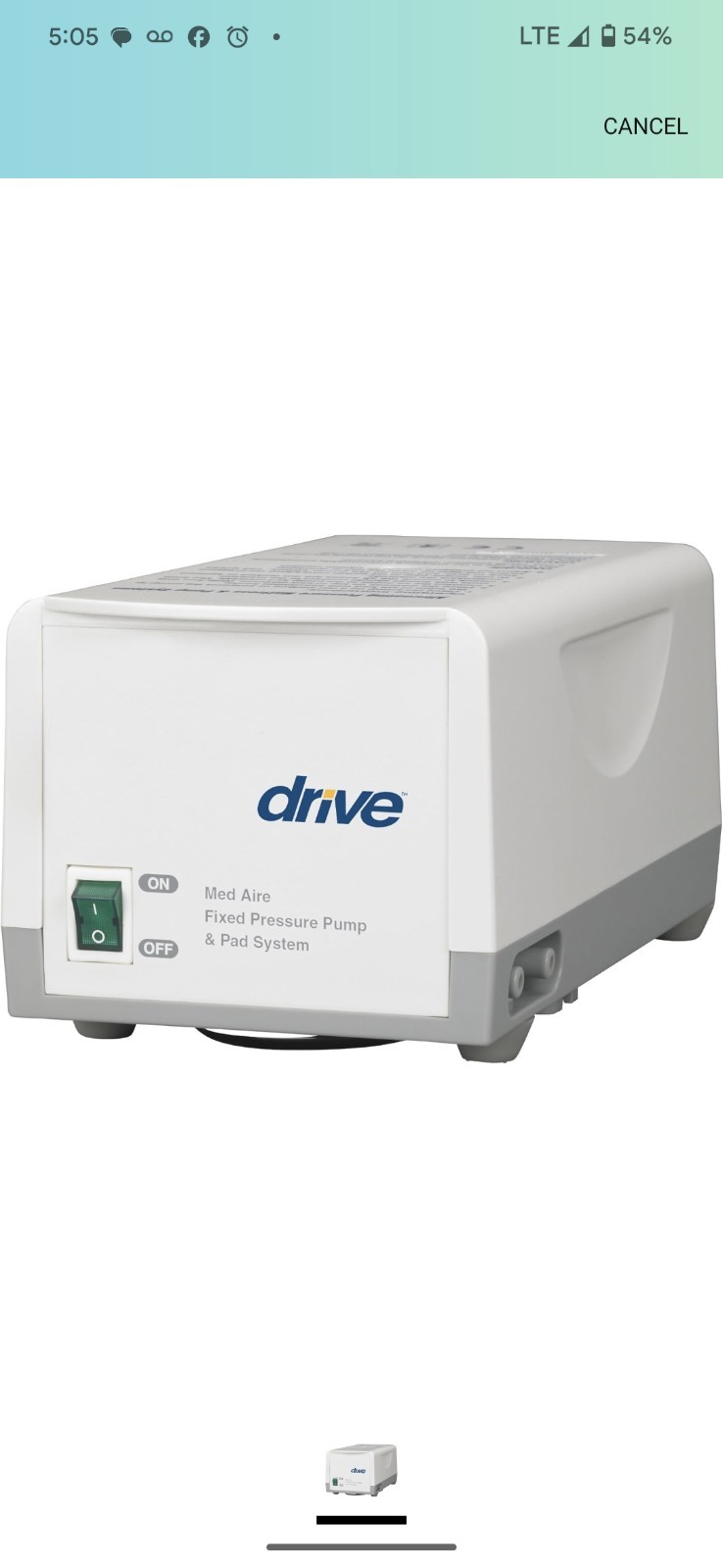 Drive Medical Med Aire Fixed Pressure Pump System, White