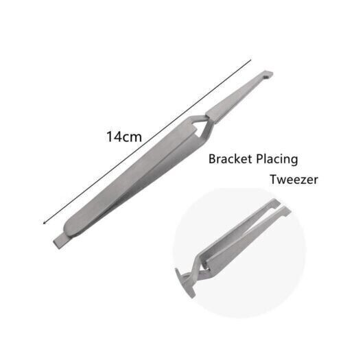5x Dental Direct Bracket Holder Orthodontic Bonding Serrated Instruments Tweezer