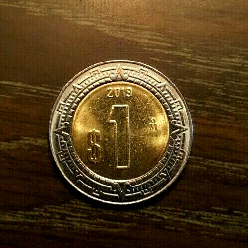 BU 1 Peso Mexico 2019 Designs of (Anillo del Resplandor) Aztec calendar Stone