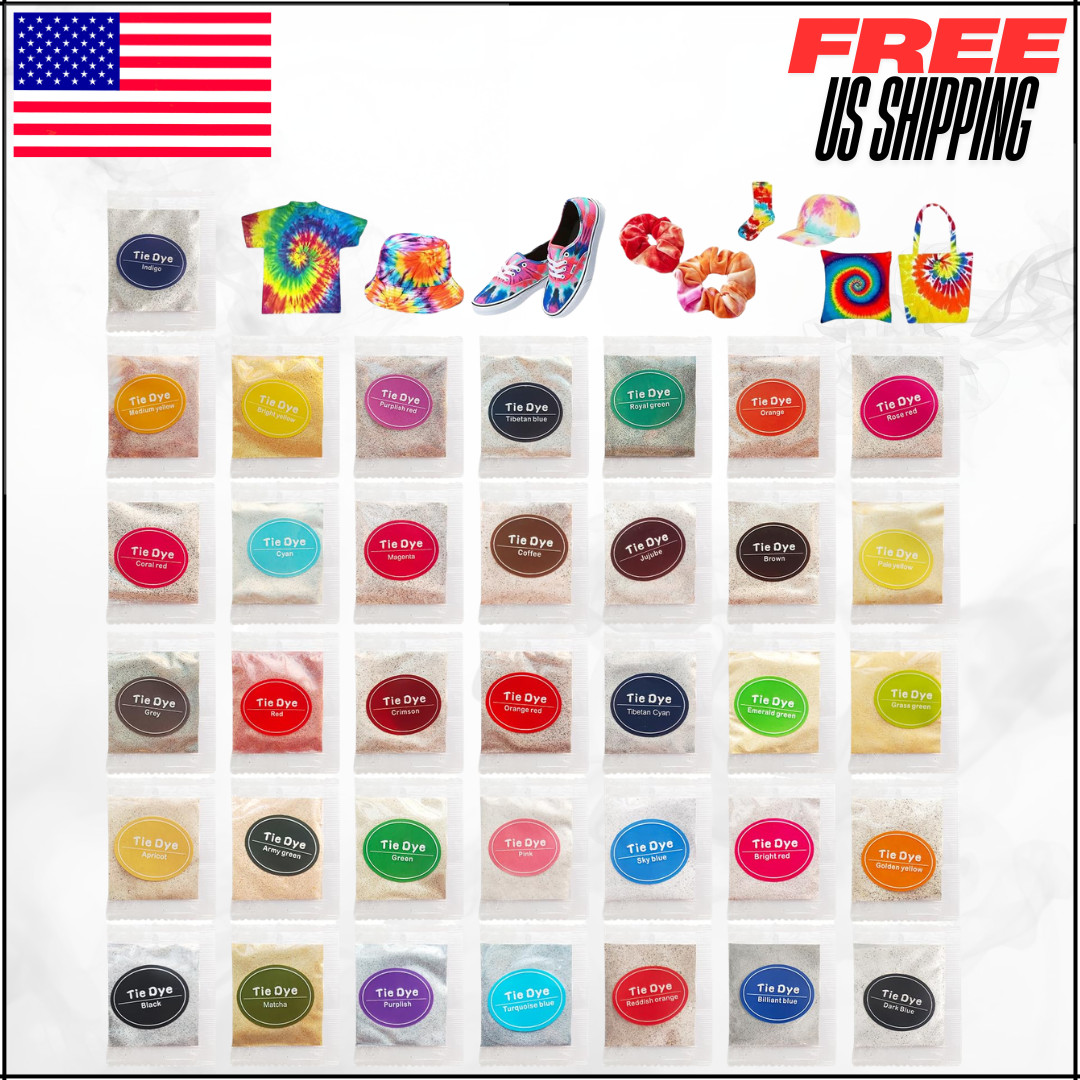 Rainbow Tie Fabric Dye Powder DIY Coloring Party Supplies For Arts 36 Colors