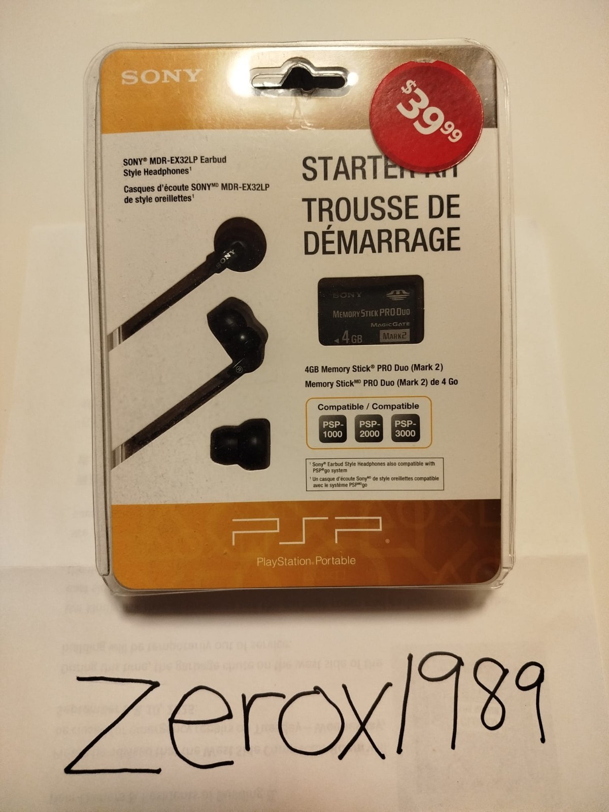 NEW Sony PSP Earphones Buds Starter Kit 4GB Memory Stick Pro Duo
