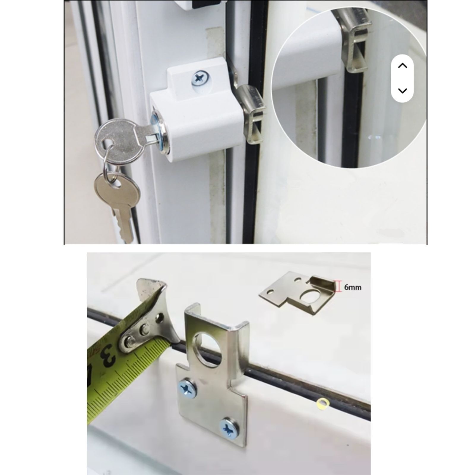 TradeBase Mini Push Lock Window | Door | White | 4 pack