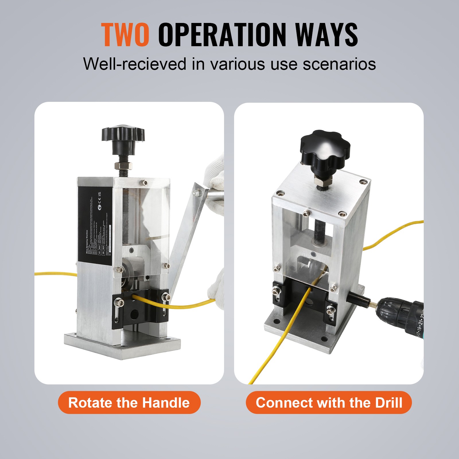 Uimoso Manual Wire Stripping Machine Portable Cable Stripper 0.06''-1.18''Visual