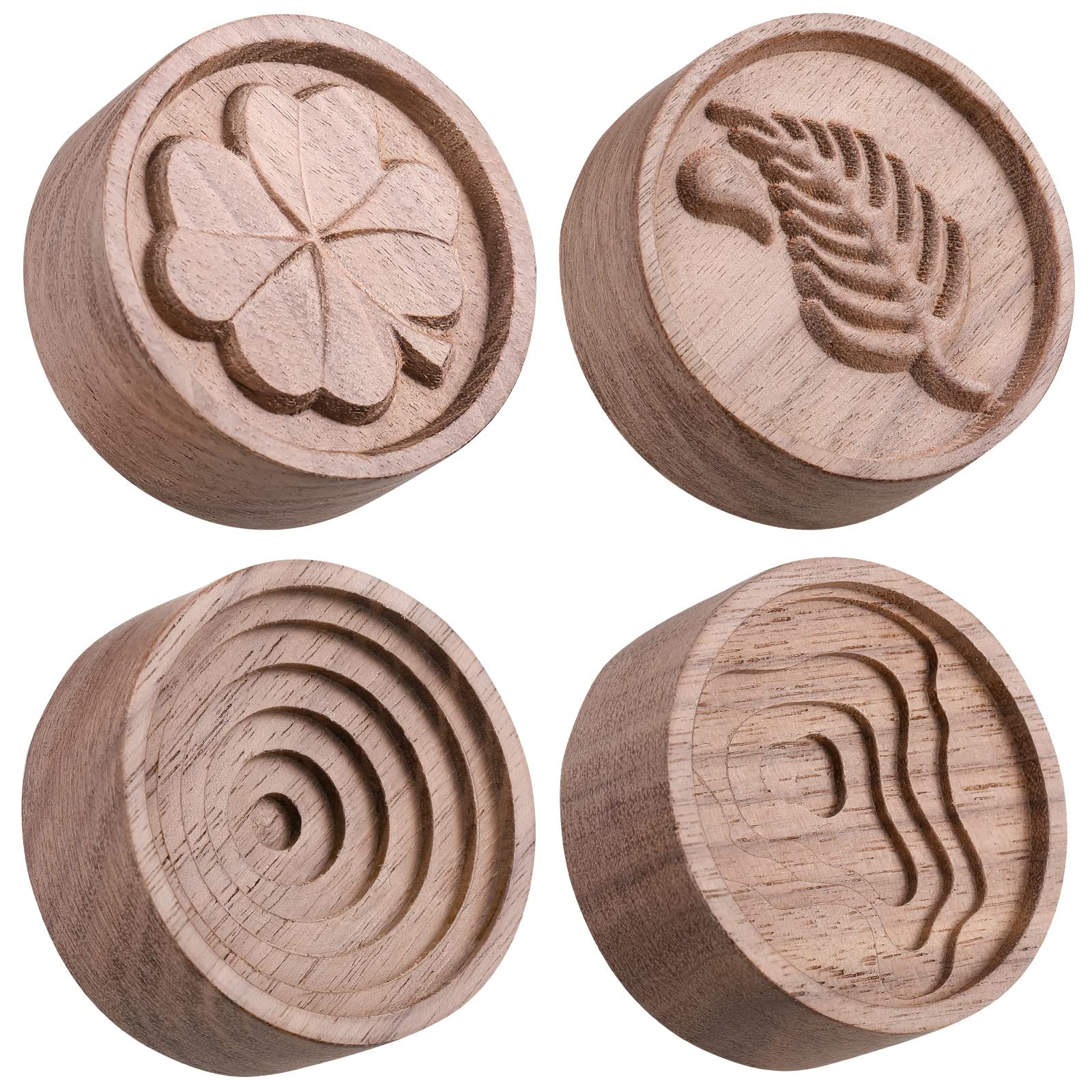 Zhehao 4 Packs Wood Essential Oil Diffuser Small Passive Diffusers Brown