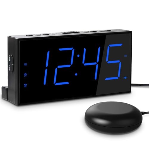 Loud Alarm Clock for Heavy Sleepers,Vibrating Alarm Clock for Hearing Impaired